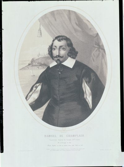 Samuel de Champlain (1567-1635) 1854 door Louis Joseph Cesar Ducornet